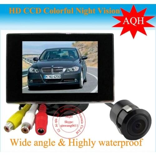 2016 Promotion Selling 4.3" Car LCD Mirror Monitor Kit + Mini Waterproof Car Reversing Camera 170 degree with 6M cable
