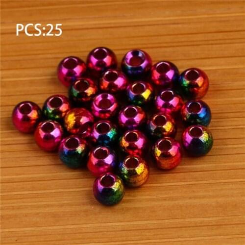 NEW 25pcs Tungsten Slotted Fly Tying Head Beads Nymph Head Ball Beads Fly Tying Materials 2/2.4/2.8/3.3/3.8mm Dropshipping