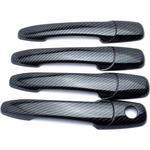 Carbon Fiber Car Door Handle Cover for Mazda 2 3 6 Door Handle Decoration Door Handle Cover Trims with Keyless Holes