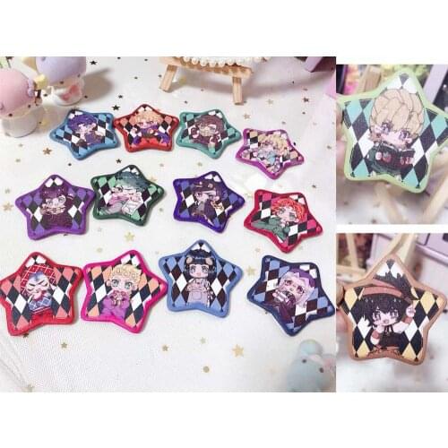 Jojos Bizarre Advanture Caesar Anthonio Zeppeli Joseph Joestar Figure 4550 Badges Button Brooch Pin Gifts Kids Collection Toy