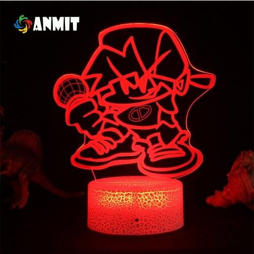 Gaming Room Game Friday Night Funkin Figure FNF LED Night Lights Led Panel Lights 3D Lamp Cute Room Decor Gift For Friends