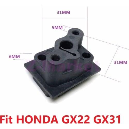 Carburetor insulator Intake Pipe Manifold Pipe Fit HONDA GX22 GX31 139F Engine Brush Cutter Grass Trimmer Garden Tools Parts