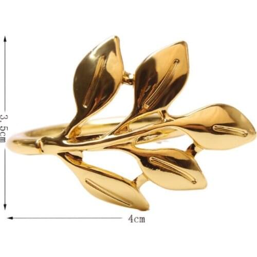 Maple Leaf Napkin Ring Leaf Napkin Buckle Wedding Gifts Baptismal Shower Party Plating Golden 5 Petal Leaf Napkin Ring Fashion
