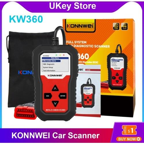 KONNWEI KW360 For Mercedes Benz Dedicated Full-Featured Full-System Airbag ABS brake System Auto Special Diagnostic Scan Tools