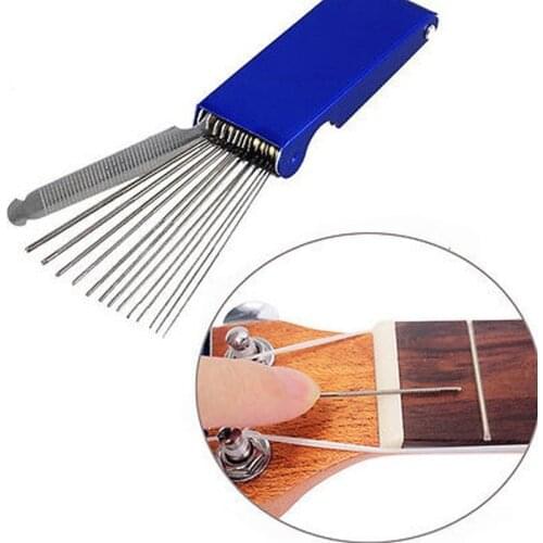 Metal 13 Sizes Long Shaft Files Electric guitar Bass Ukulele Saddle With Nut Polish Tools