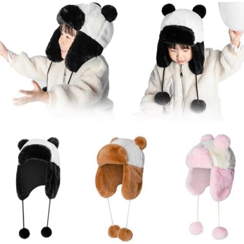Cute Fashion Boys Protectors Warm Windproof With Earmuff Children Hat and Cap Plush Hat