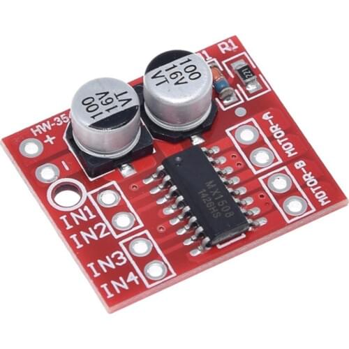 5PCS 24.7 * 21 * 5mm Hot Selling DC Motor Driver Module L298N 1.5A 2Way MX1508 DC PWM Speed Dual H-Bridge Stepper Motor Module