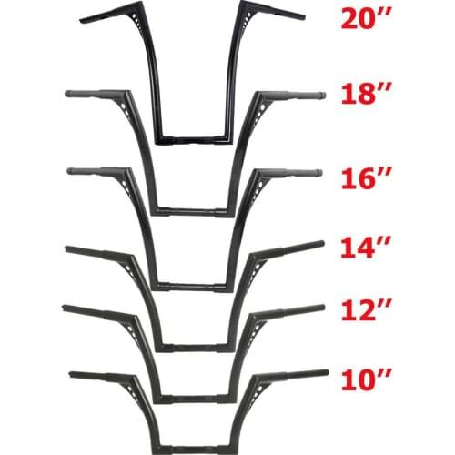 Motorcycle 10'' 12'' 14'' 16'' 18" 20'' Rise 1 1/4" Handlebar Bar For Harley Sportster XL 883 1200 FLST FXST