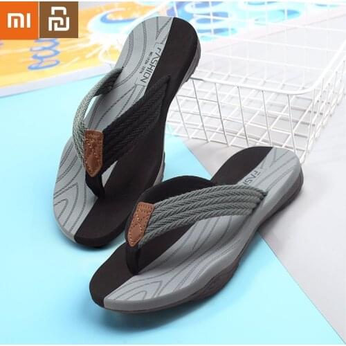 2021 New Xiaomi Youpin Flip-flops Slippers Shoes New Male Summer Wearing Slippers Outdoor Beach Fashion Rubber Flip-flops Shoes