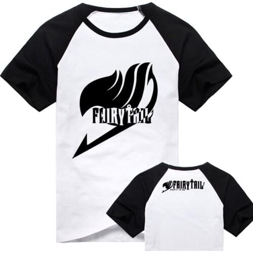 New Anime Fairy Tail T-shirt Natsu T shirt Fashion Men cotton base shirt Tees