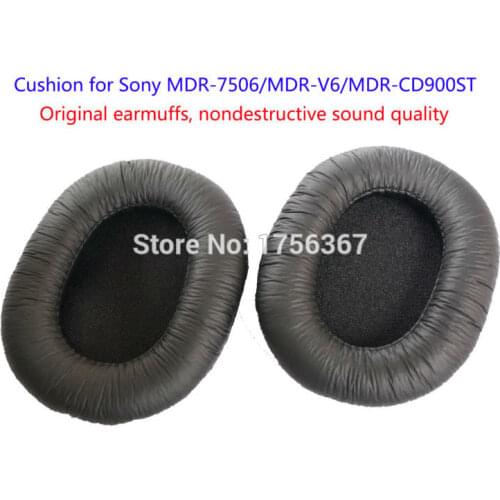 Original earmuffs, nondestructive sound quality Ear pads replacement (Cushion) for SONY MDR-7506 MDR-V6 MDR-CD900ST Headphones