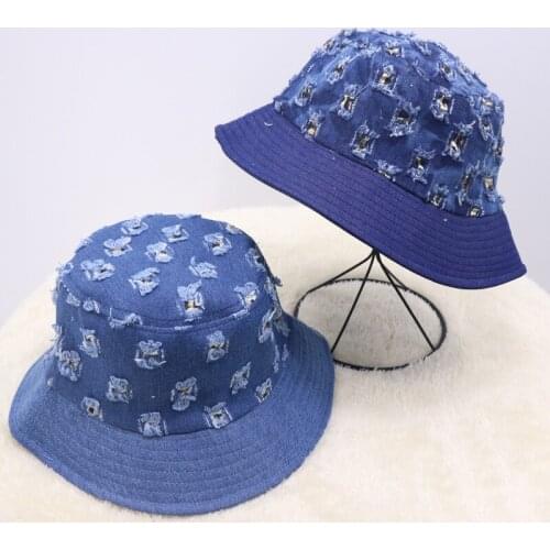 2020 New Foldable Fisherman Hat Washed Denim Bucket Hats Unisex Fashion Bob Caps Hip Hop Gorros Men Women Panama Bucket Cap