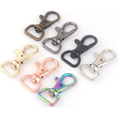 13mm Rainbow Swivel Strap Dog Hook Clasp Claw Lobster Clasp Purse Bag Handbag Webbing Leather Craft Keychain Hardware Supplies