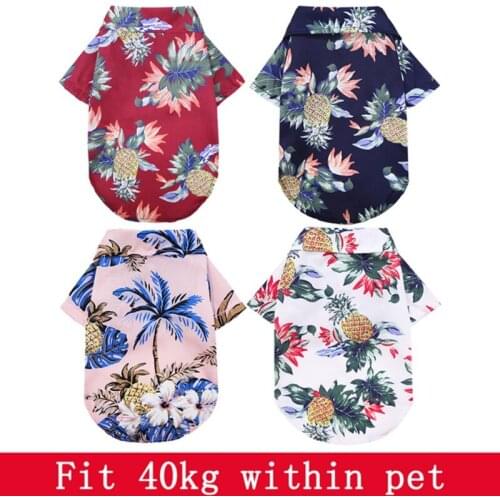 Dog Shirts Coconut Tree Dog Summer Hawaiian Shirt Clothes Beach Camp Dog Shirt Vest Pet Floral Shirt Pet Accessories