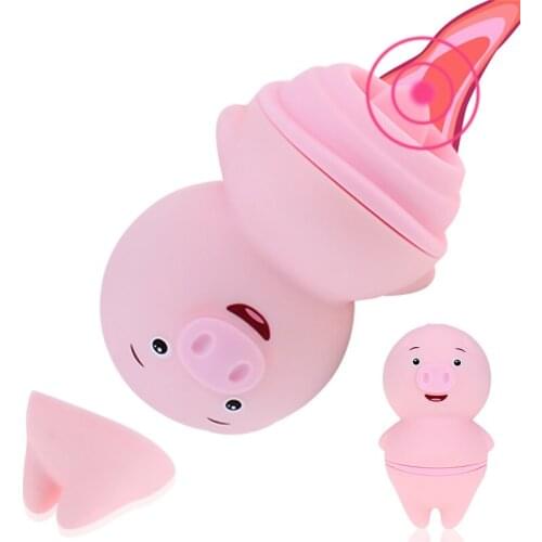 Cute Pig Tongue Lick Vibrator Sex Toys For Women Clitoris Nipple Massager Breast Stimulator Erotic Masturbator