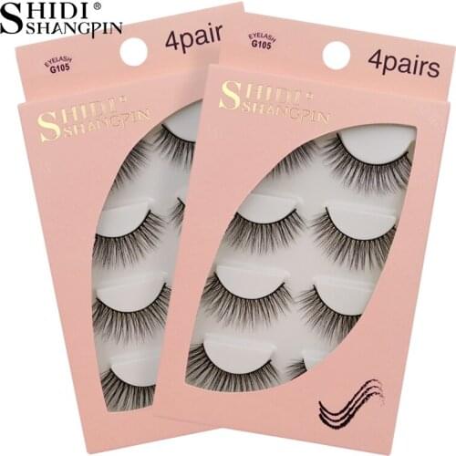 SHIDISHANGPIN Mink Eyelashes 3D Mink Lashes Handmade False Eyelashes Natural Long mink 3d lashes Wispy Fake Eyelashes Maquiagem