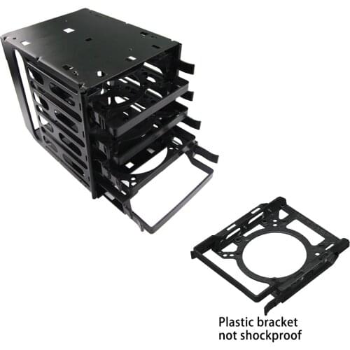 3.5" Shockproof Hard Disk Dracket For Nas Case Modification 4-in-1 Hard Drive Cage Support SSD For CHIA