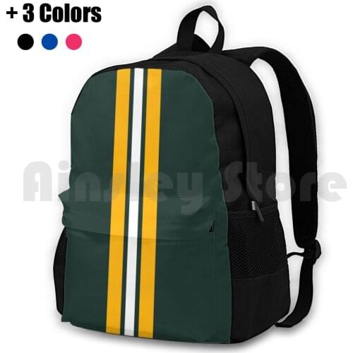 Green Bay Football Outdoor Hiking Backpack Waterproof Camping Travel Green Bay State Green Bay Football Yellow Sports Team