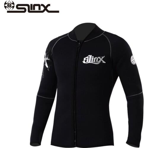 Unisex diving jacket 5MM neoprene Thick suede Lining thermal snorkeling coat zipper wetsuit men women Winter surfing Swimwear