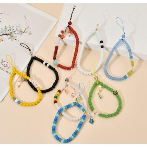 Bohemia Universal Wrist Strap Holder Phone Charm Strap Chain Multi Color For Girls Phone Chain DIY Lanyard For Keys Lady Gifts