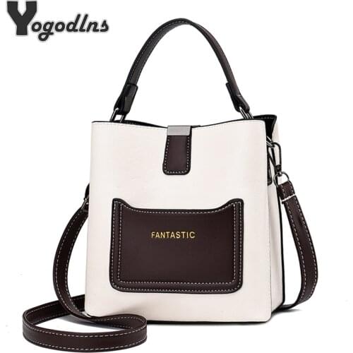 Vintage Luxury Handbags PU Leather Crossbody Bags For Women 2021 New Shoulder Bag Fashion Messenger and Purses Bucket Bags Bolsa
