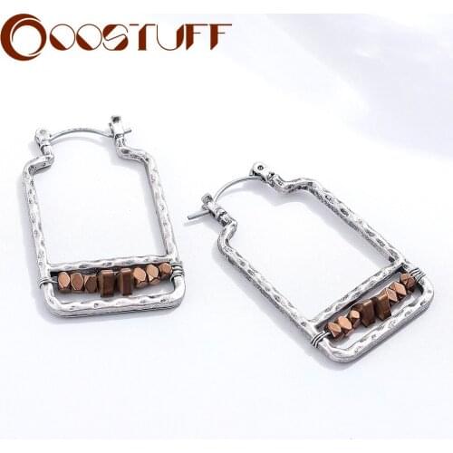 Trend Drop Earrings with Brown Beads Costume Body Jewelry for Women Suspension Decorative Pendientes Accessories 2021 Wholesale