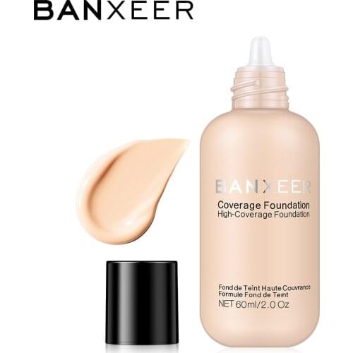 BANXEER Coverage Liquid Drop Face Body Foundation Cream Concealer Brighten Full Coverage Facial Matte Base Make Up Primer