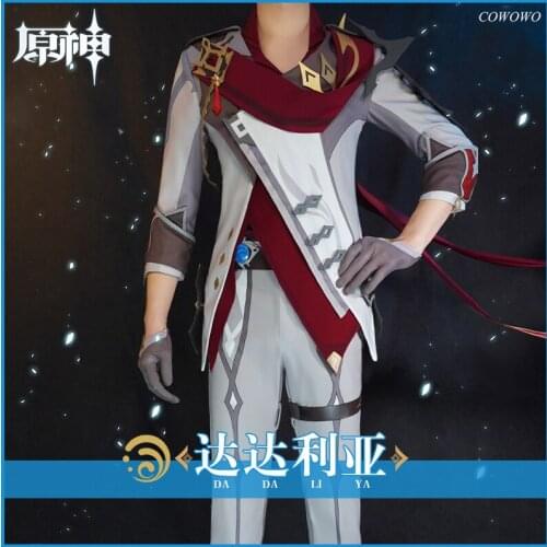 Anime! Genshin Impact Tartaglia Game Suit Gorgeous Handsome Uniform Cosplay Costume Halloween Party Outfit 2020 NEW For Men