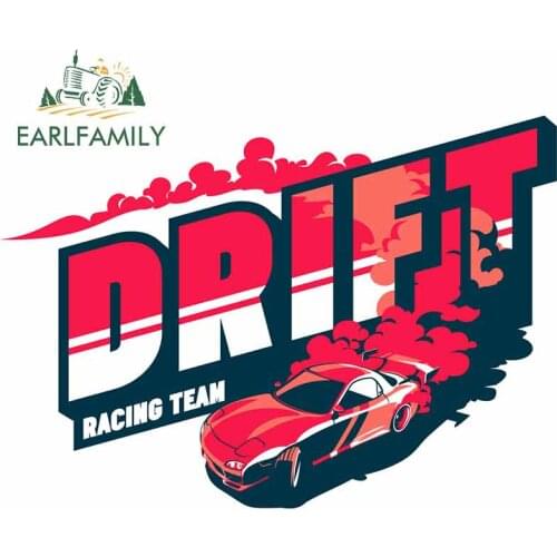 EARLFAMILY 13cm X 9.4cm for Burnout Car Japanese Drift Sport Street Racing Personality Creative Car Sticker Vinyl Material Decal
