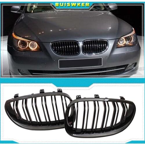 Gloss black Front Kidney Sport Grilles Hood Grill For BMW E60 E61 2003 2004 2005 2006 2007 2008 2009 M5 525i 528i 528xi 530i