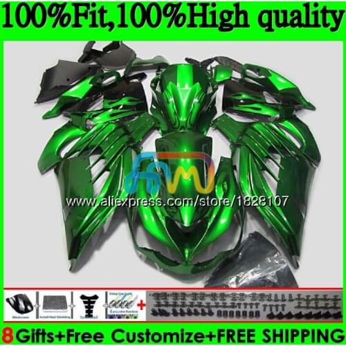 Injection For KAWASAKI ZX 14R ZX14R 06 07 08 09 10 11 21BS.47 ZZR1400 ZX-14R Gloss green 2006 2007 2008 2009 2010 2011 Fairing