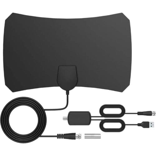 Indoor TV Antenna,HD Digital TV Antenna Long 80 Miles Range+Signal Amplifier Booster Supports 4K 1080P and All Older TVs