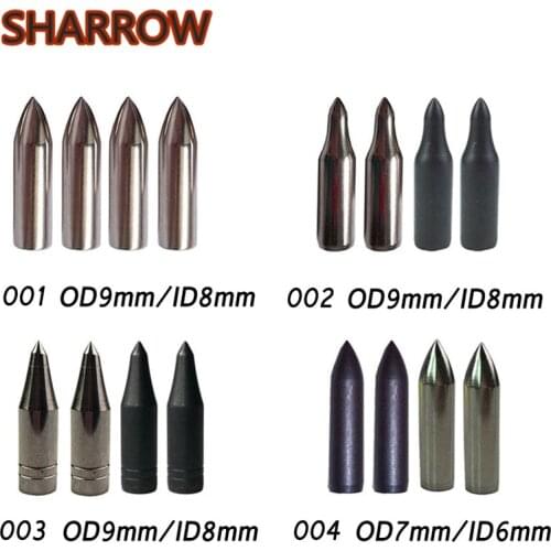 50pcs Archery Arrowhead Metal Field Point Tips Broadhead Fit OD 5/6/7/8mm Bamboo Wood Arrow Shaft For Arrow Shooting Accessories