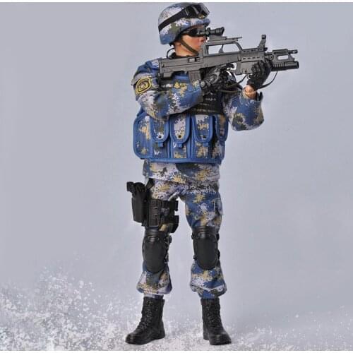 1/6 Mini Jointed Army Solider Figure Model Chinese PLA Marine Corps Figurine Sand Table Decoration