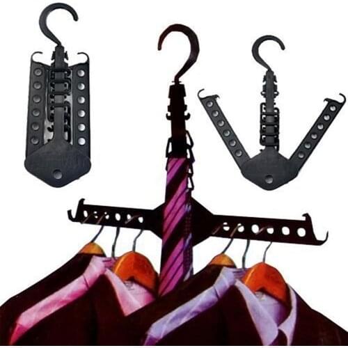 Multifunctional Magic Multi Dual Clothes Space Saver Hanger Folding Hook Coat Rack Wardrobe Organizer for Clothes Closet