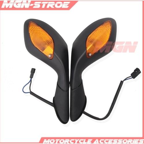 Motorcycle Racing Turn Signals Rearview Side Rear View Mirror Accessories For Aprilia RSV1000 2004 2005 2006 2007 2008 04-08
