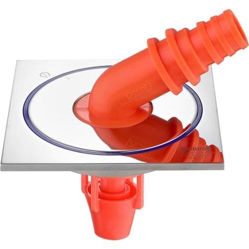 Bathroom Floor Drains Brass 4 inch Square backflow preventer Floor Drain for Washing Machine