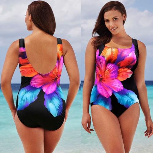 Plus Size Women Sexy Swimsuit Beachwear One Piece Push Up Padded Bikini Swimwear Womens Swimming Suit Monokini Bikinis