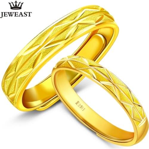 RN 24K Pure Gold Ring Real AU 999 Solid Gold Rings Simple Fashion Beautiful Upscale Classic Fine Jewelry Hot Sell New 2020