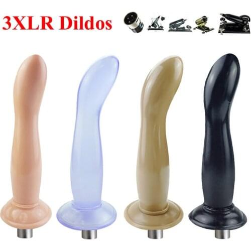 Sex Machine Flexible Dildo Attachments for 3XLR Connector Accessories Female Silicone Dildo Masturbation sex Toys for Women