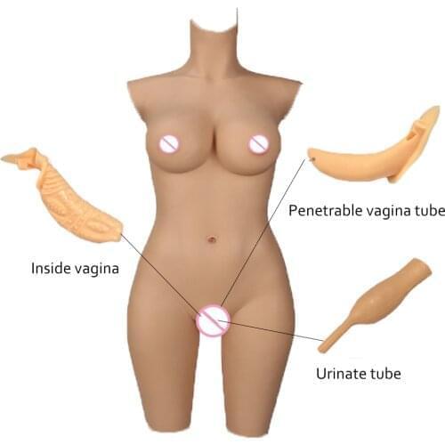 KnowU Silicone Bodysuit Crossdress Fake Boobs Transgender Drag Queen трансвестит Transgénero транссексуалов D Cup Breasts