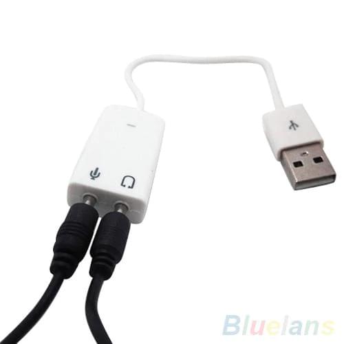 USB Audio Adapter USB to Jack 3.5mm Earphone Micphone USB Sound Card Virtual 7.1 3D External for Laptop PC Sound Card