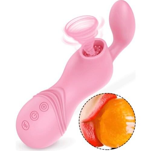 12 Speeds Clit Sucker Vibrator Blowjob Tongue Vibrating Nipple Sex Oral Licking Clitoris Stimulator Sucking Sex Toys ZD0258