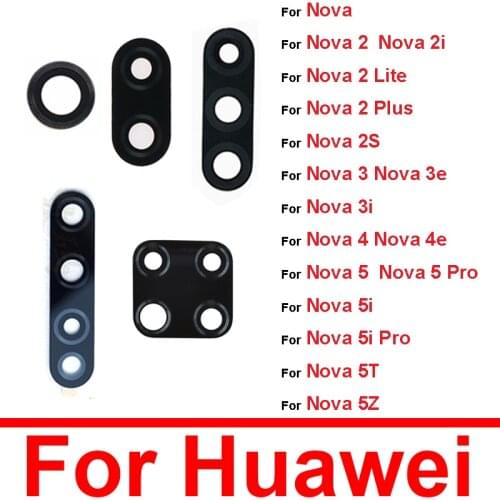 Back Rear Camera Glass Lens For Huawei Nova 2 2i 2S 3 3E 3i 4 4e 5 5i 5T 5Z Lite Plus Pro Camera Glass Lens Cover+Adhesive Parts