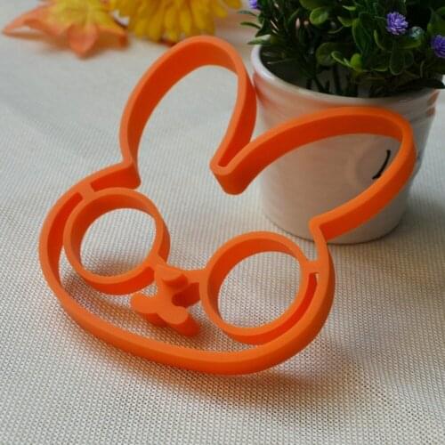 Hot 1pc Slicone Egg White Rabbit Egg Shaper Moulds Egg Ring Silicone Mould Cooking Tools Kitchen Accessories
