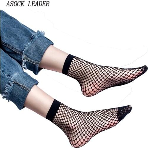 10 Pairs/Lot 2018 Summer New Womens Sock Student Creative Ladies Fishnet Hollow Mesh Tube Anti-hook Silk Ladys Socks