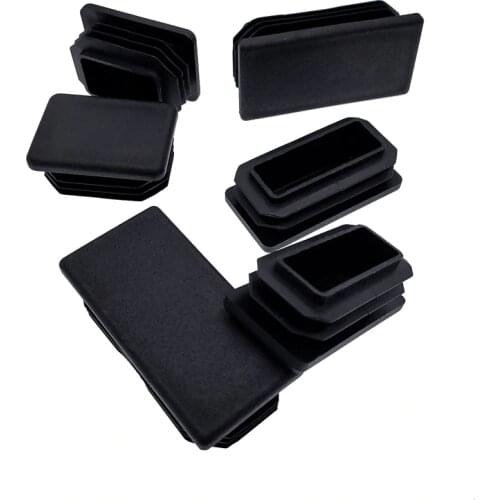 10Pcs Black Plastic Steel rectangular pipe plug Furniture Leg Anti Slip Feet Protector Pad Plastic square tube cap plug cap