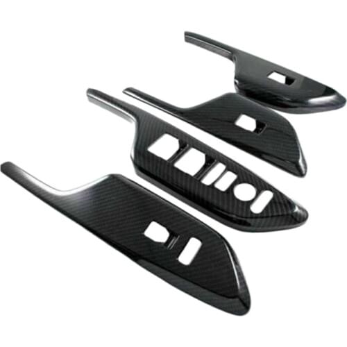 4Pcs Carbon Fiber Style Door Window Lock Switch Lift Inner Trim for Honda Civic 10Th Generation 2016-2020