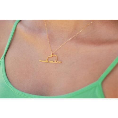 Hollow Le Petit Little Prince sign Necklace Outline Animal Lucky Origami Elephant in a Snake Love fairy tales necklace jewelry