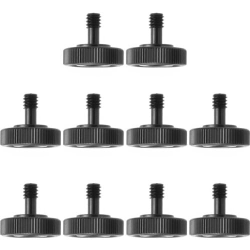 BGNing 10pcs 1/4" Male to 1/4 inch Female Screw Adapter Tripod Bracket Hot Shoe Mount L Type Flash Stand for SLR Cameras